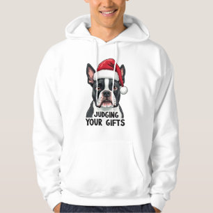 Boston Terrier Bedömer Dina Gåvor Hoodie