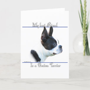 Boston Terrier Best Friend 2 Helgkort