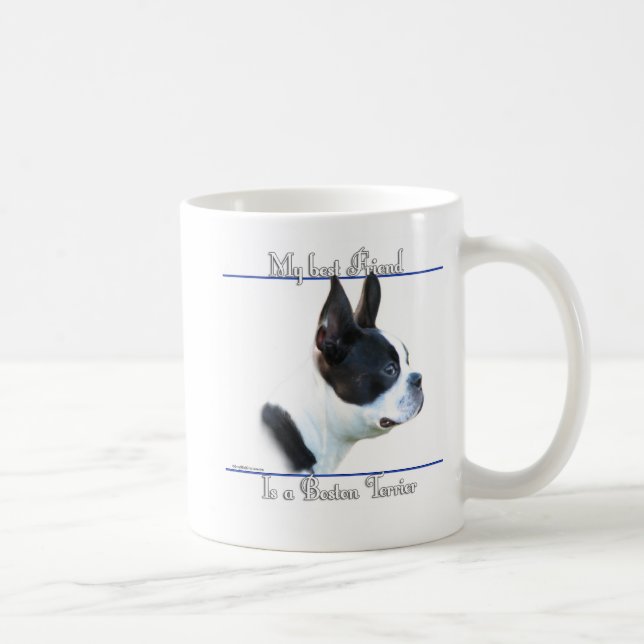 Boston Terrier Best Friend 2 Kaffemugg (Höger)