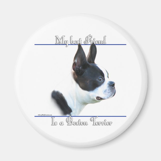 Boston Terrier Best Friend 2 - Magnet (Framsidan)