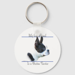 Boston Terrier Best Friend Keychain Nyckelring