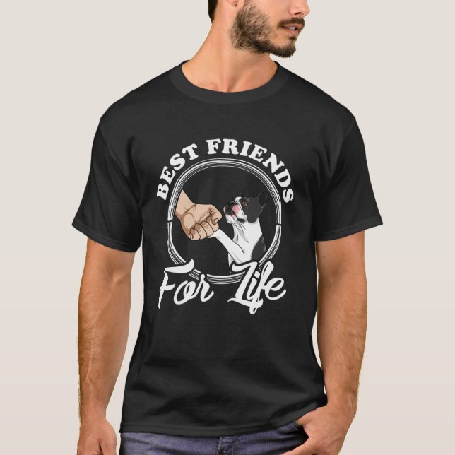 Boston Terrier  Best Friends  Boston Terrier T Shirt (Framsida)