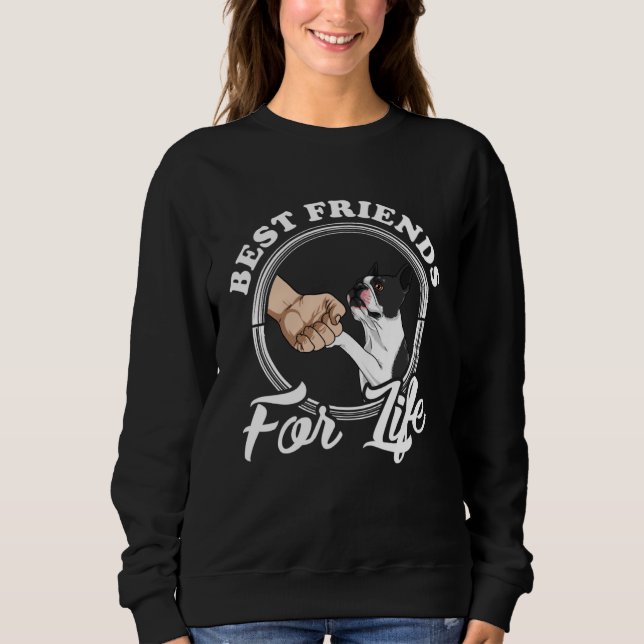 Boston Terrier  Best Friends  Boston Terrier T Shirt (Framsida)