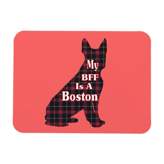 Boston Terrier BFF Magnet (Horisontell)