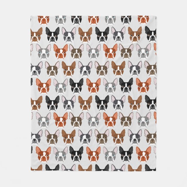 Boston Terrier Blanket Fleecefilt (Framsidan)