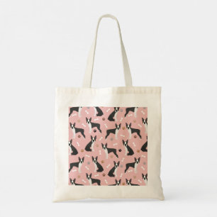 Boston Terrier Bones och Tass Tote Bag Tygkasse
