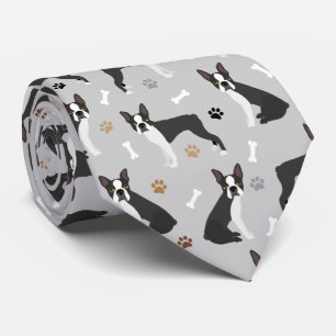 Boston Terrier Bones och Tassar Neck Tie Slips