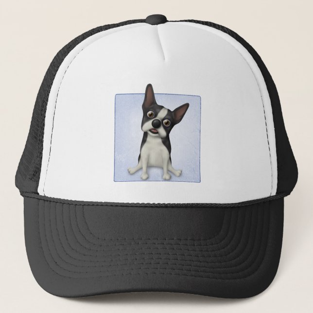 Boston Terrier BOST1 Truckerkeps (Framsida)
