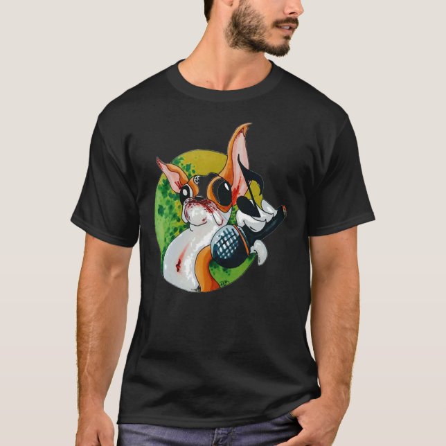 Boston Terrier Bout för att släppa mikrofonen T Shirt (Framsida)