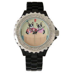 Boston Terrier Boy & Girl Armbandsur