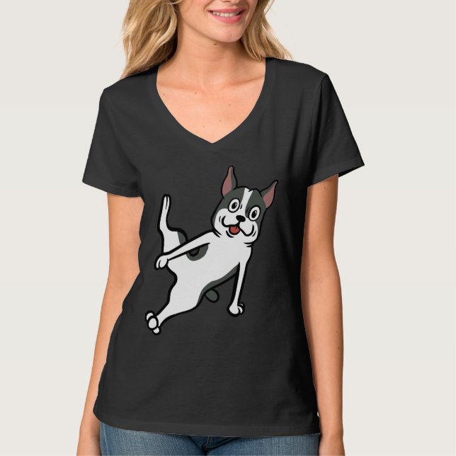 Boston Terrier Breakdance Move T Shirt (Framsida)