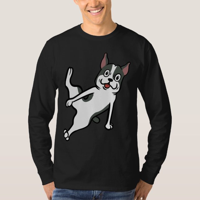 Boston Terrier Breakdance Move T Shirt (Framsida)