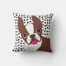 Boston Terrier Brown eller Red Jackat Hund Kudde