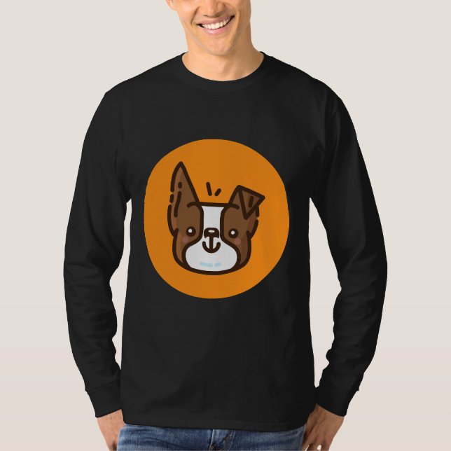 Boston Terrier Brown T Shirt (Framsida)