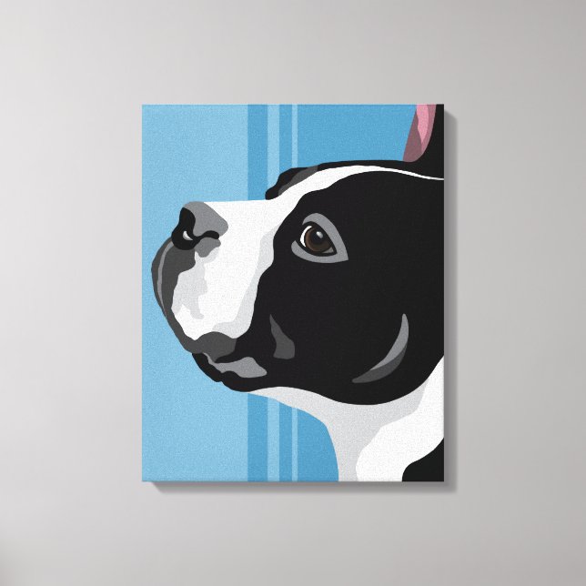 Boston Terrier Canvas Konst (Framsida)