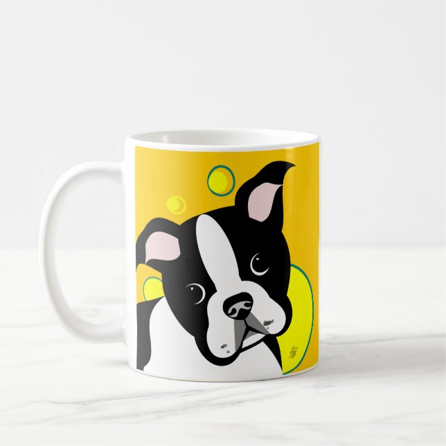 Boston Terrier Coffee Mugg (Vänster)