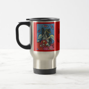 Boston Terrier Cupid HUND VALENTINE RESEMUGG Red