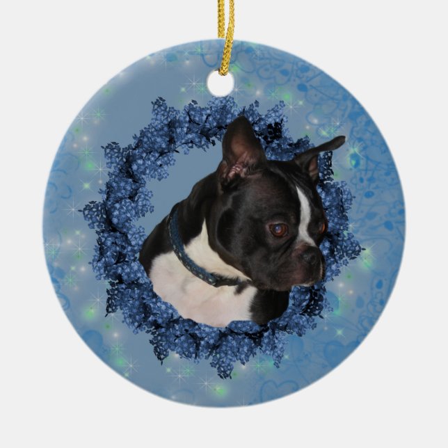 Boston Terrier Cute Hund Ornament (Framsidan)