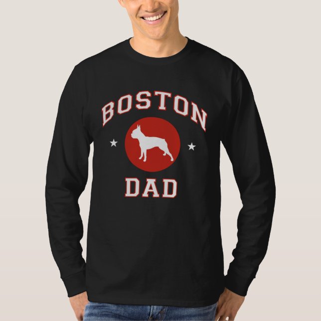 Boston Terrier Dad T Shirt (Framsida)