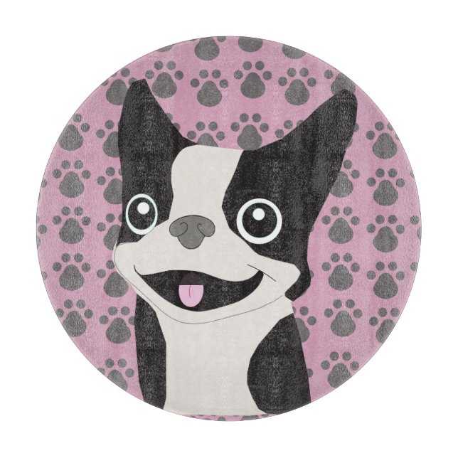Boston Terrier, dammig rosa (Framsidan)