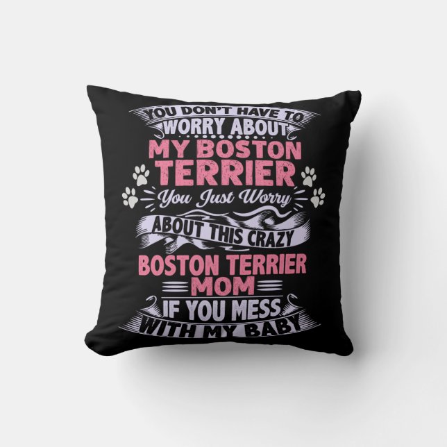 "Boston Terrier" dekorativ kudde. Dekorativ kudde (Framsida)