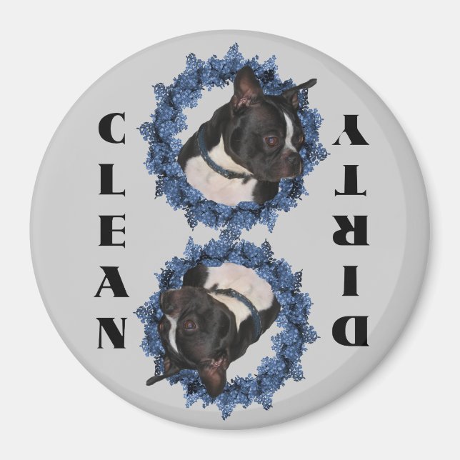 Boston Terrier Dishwasher Magnet (Framsidan)