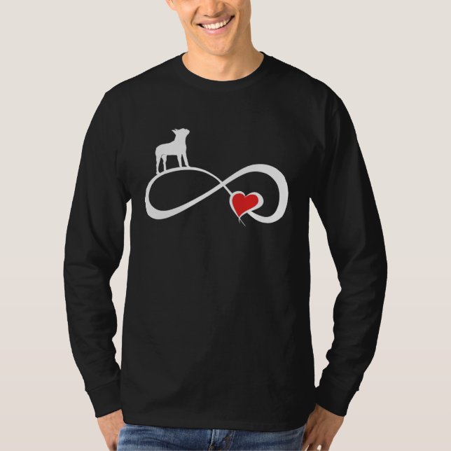 Boston Terrier Dog Mom Owner Eternity Heart Valent T Shirt (Framsida)