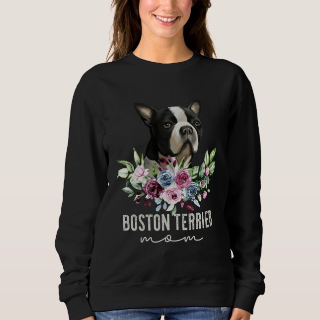 Boston Terrier   Dog Mom T Shirt (Framsida)