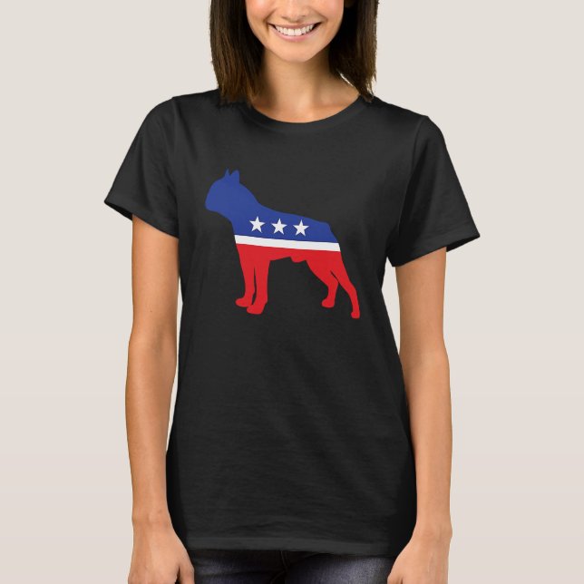 Boston Terrier Dog  Political Symbol Election Masc T Shirt (Framsida)