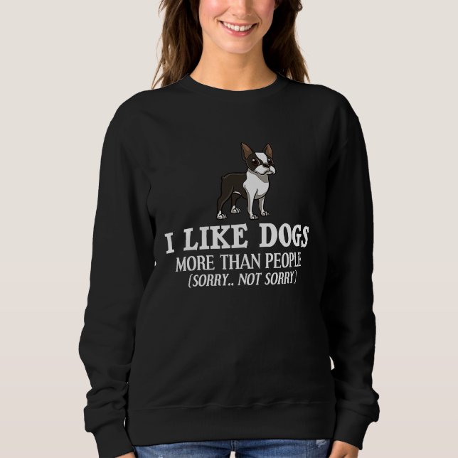 Boston Terrier Dog  Puppies Owner T Shirt (Framsida)