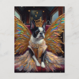 Boston Terrier Fairy Vykort