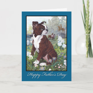 Boston Terrier Fars dag Card Kort