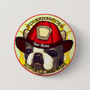 Boston Terrier Firefighter Knapp