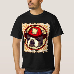 Boston Terrier Firefighter T-Shirt