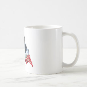 Boston Terrier Flagga Kaffemugg