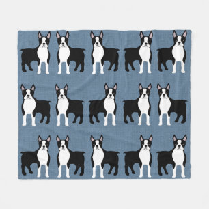 Boston Terrier Flebit Blanket Fleecefilt