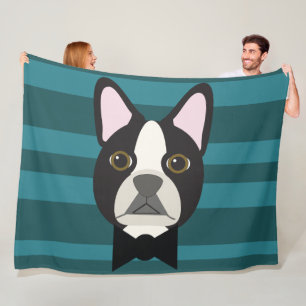 Boston Terrier Fleecefilt