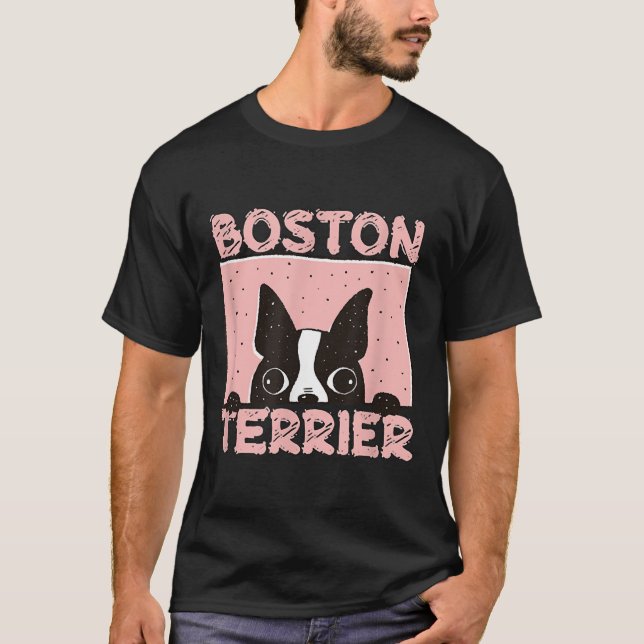 Boston Terrier för Hund         T Shirt (Framsida)