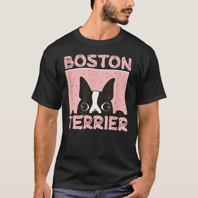 Boston Terrier för Hund T Shirt (Framsida)