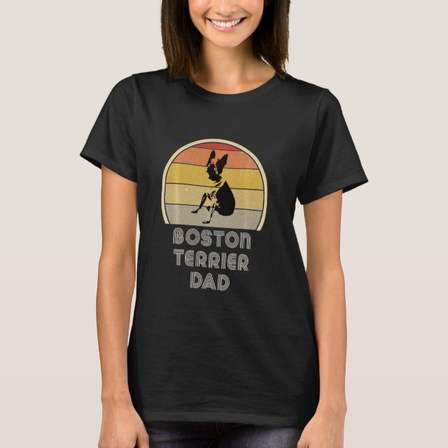 Boston Terrier för kvinnor Retro Boston Terrier Pa T Shirt (Framsida)