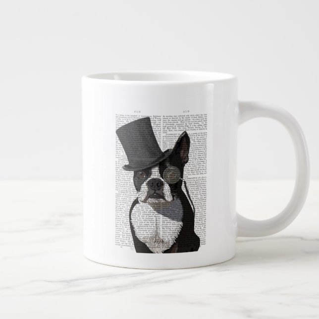 Boston Terrier, Formal Hound and Hat Jumbo Mugg (Höger)