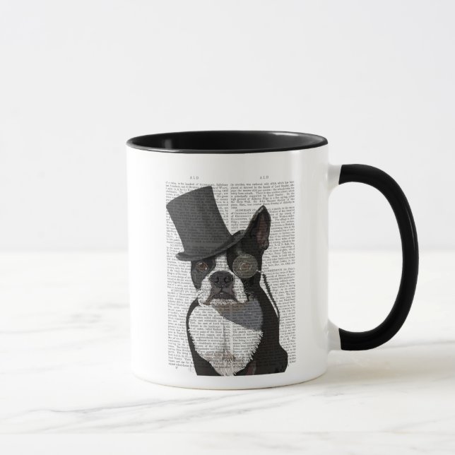 Boston Terrier, Formal Hound and Hat Mugg (Höger)