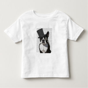 Boston Terrier, Formal Hound and Hat T Shirt