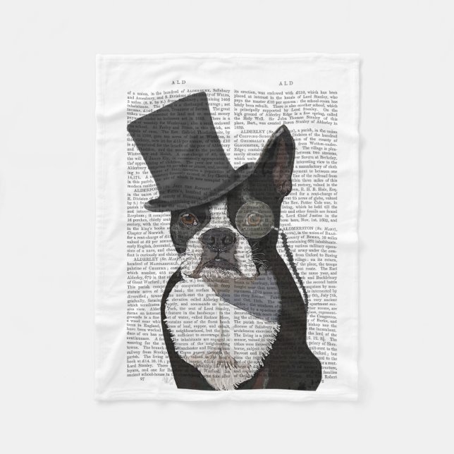 Boston Terrier, Formal Hound och Hat Fleecefilt (Framsidan)