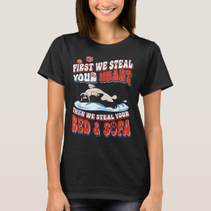 Boston Terrier först vi stjäl ditt hjärta. T Shirt