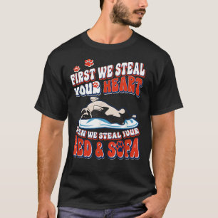 Boston Terrier först vi stjäl ditt hjärta. T Shirt