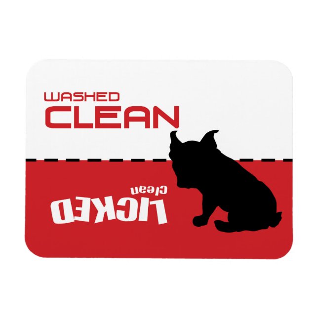 Boston Terrier Fransk Bulldog Dishwasher Magnet (Horisontell)