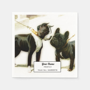 BOSTON TERRIER&FRANSK BULLDOG    PAPPERSSERVETT