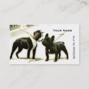 BOSTON TERRIER&FRANSK BULLDOG VISITKORT