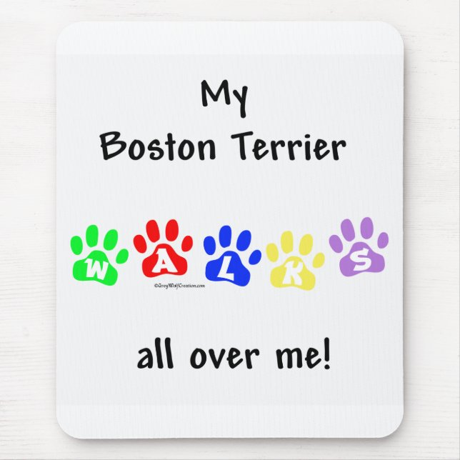 Boston Terrier går över mig Musmatta (Framsidan)